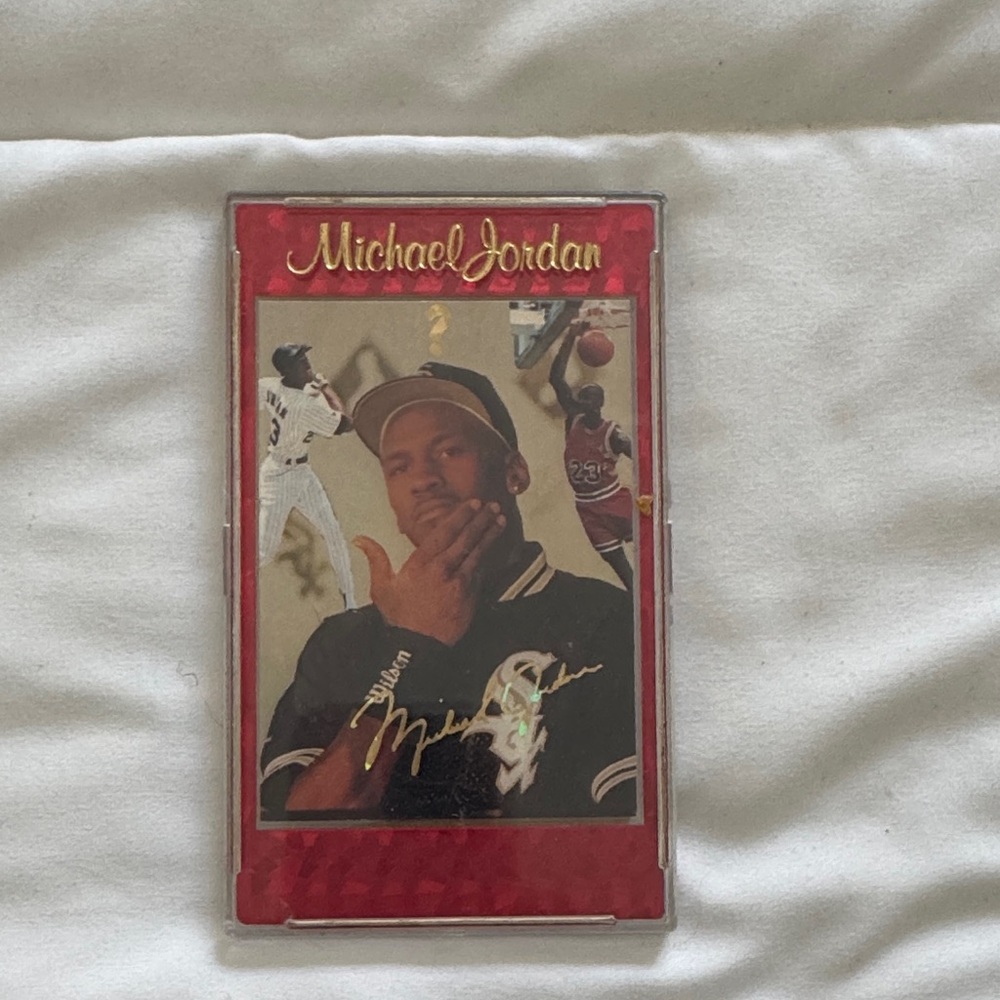 MLB Michael Jordan Red and Black Trading Card Sleeve